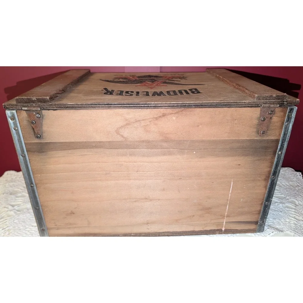 Vintage‎ Budweiser Anheuser Busch Centennial Wooden Beer Crate Box 1876-1976